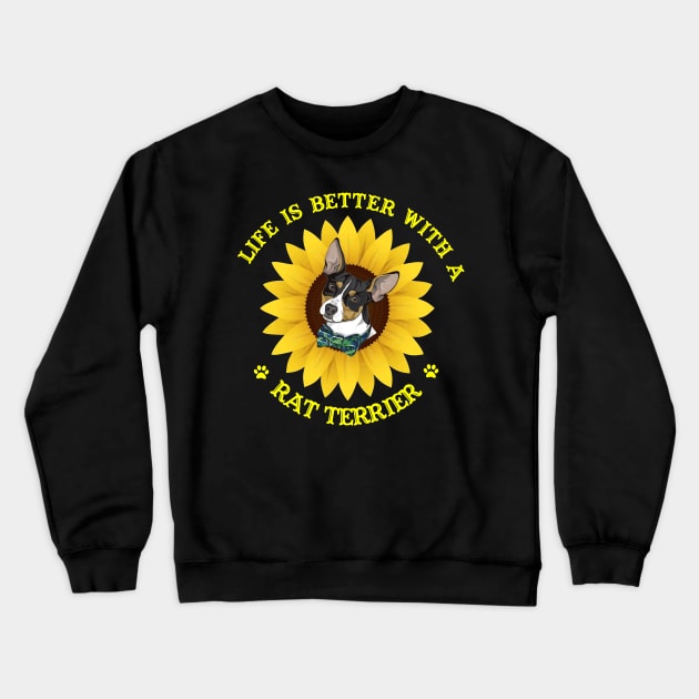 Rat Terrier Lovers Crewneck Sweatshirt by bienvaem